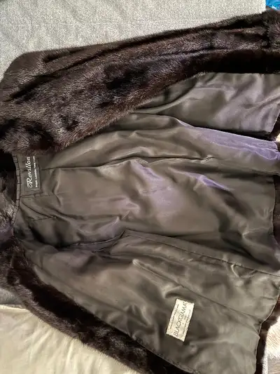 Vintage black Medium fur coat Revillon Black Glama, View more