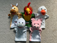 Barnyard Plushy Hand Puppets! 5 Super Soft GIFTABLE Animals!