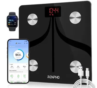 Body Fat Scale RENPHO Rechargeable Bluetooth, View more