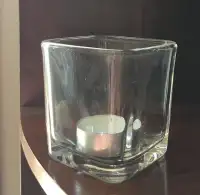 Candle Holders glass square 
