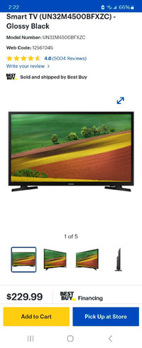 ON SALE!NEW SAMSUNG 32" M4500 SMART LED TV ONLY $149.99 NO TAX!!
