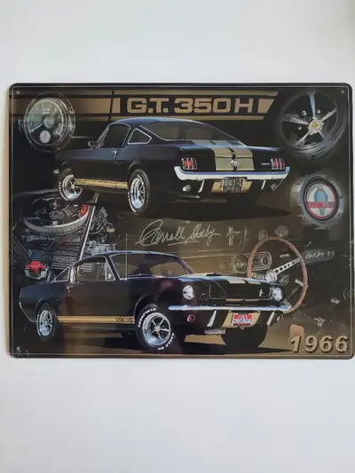 FORD MUSTANG G.T.350H – 1966 SHELBY ® / ENSEIGNE DÉCORATIVE EN MÉTAL Bonjour, si vous voyez cette an...