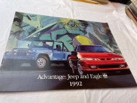 VINTAGE 1992 JEEP AND EAGLE ADVANTAGE PROMO BROCHURE #M1532