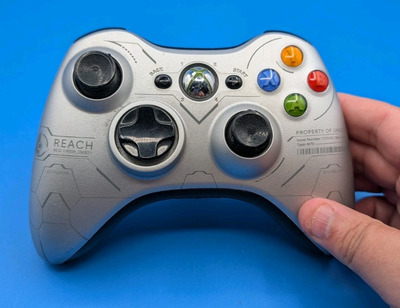 Xbox 360 Halo Reach Silver Wireless Remote Controller, View more