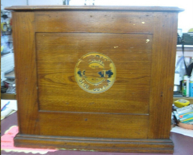 Beautiful Oak Spool Cabinet in Arts & Collectibles in Fredericton - Image 3