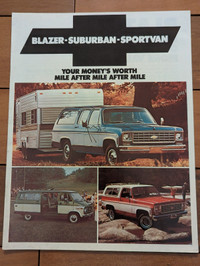 Chevrolet Blazer and Suburban Dealership Brochures, GM Canada