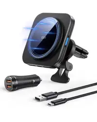 ESR Wireless Car Charger Set with Magnetic, Compatible with MagS