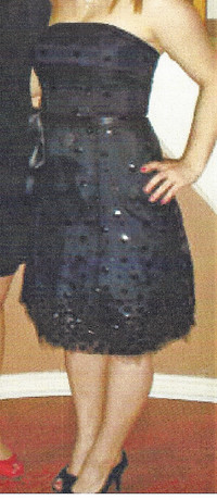 Laura Petite Little Black Party Dress 6P