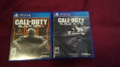 Call of duty black ops 3 and Ghosts PS4, View more