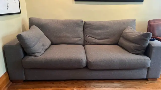 2 charcoal fabric sofas628643617790741226
