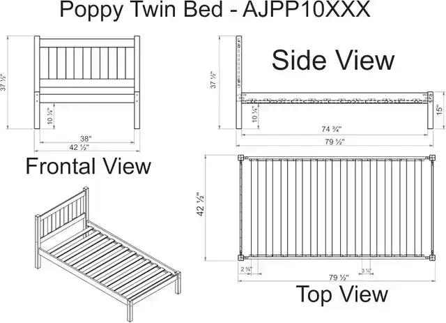 New single-Twin Bed, color - Cinnamon, Brand New in box in Beds & Mattresses in Mississauga / Peel Region - Image 3