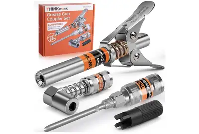 Grease Gun Coupler Set, Double Handle Extra Reach Strong Lock on, View more