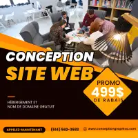 Conception site web, 499$, Création site web, Website design