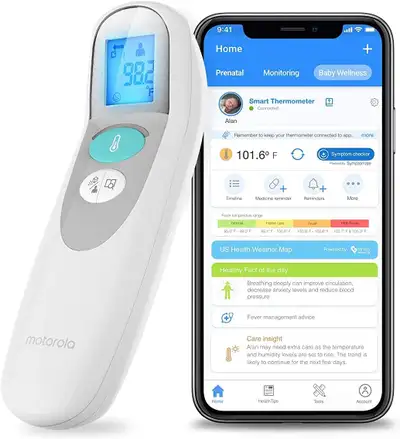 MOTOROLA NON-CONTACT SMART FOREHEAD BABY THERMOMETER, View more