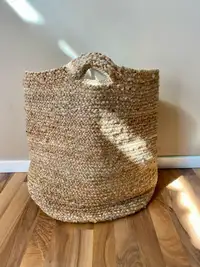 Moving Sale! Jute rope basket with handles 