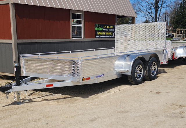 80"x14' Bearco Tandem Aluminum Utility Trailer. In Stock in Cargo & Utility Trailers in Stratford - Image 2