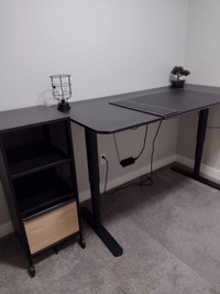 Office table and file cabinet 