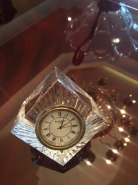 WATERFORD CRYSTAL CUBE CLOCK