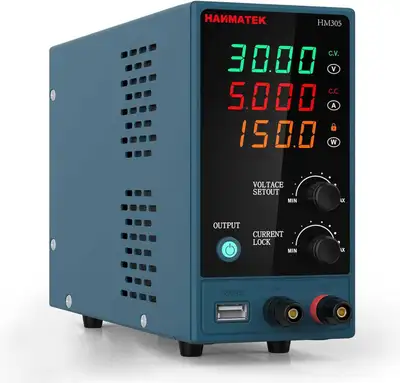 This HANMATEK HM305 DC Power Supply offers precise control with a 0-30V and 0-5A range for all your...