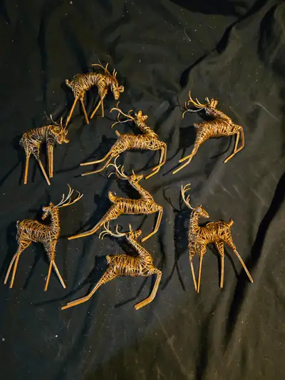 Miniature Wire Deer Ornaments, View more