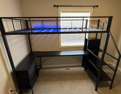 Loft Bed With Desk And Charging Station, View more