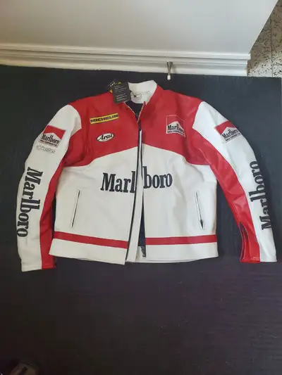 Mens Marlboro Racing Leather Jacket XL, View more