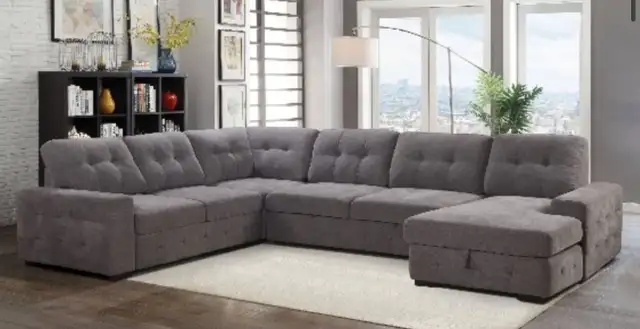 7-Seater Sectional Sofa Bed Up-Lift  in Couches & Futons in Chatham-Kent - Image 2