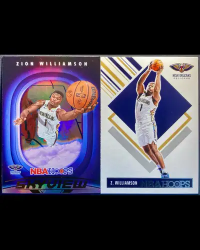 Up for sale is a Zion Williamson 2 Card lot. Great cards for the collection. Come in plastic sleeves...