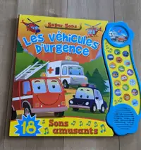 Livre sonore pour enfant les véhicules d'urgence  