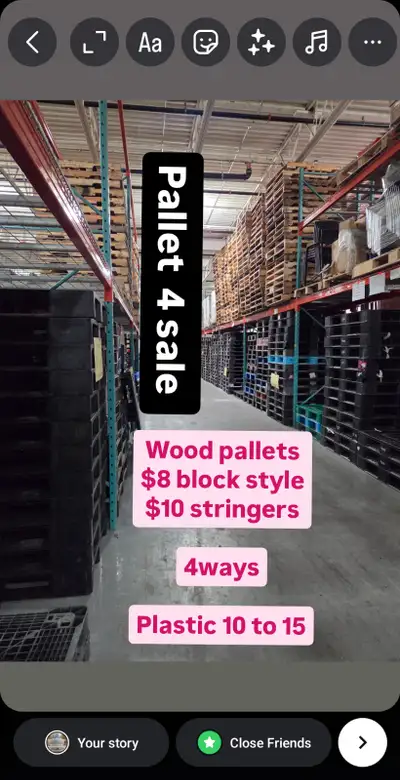 Indoors U pick pallets skids skid pallet 48x40 wood plastic, View more