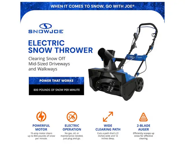 Snow Blower (corded) in Snowblowers in Oakville / Halton Region - Image 5