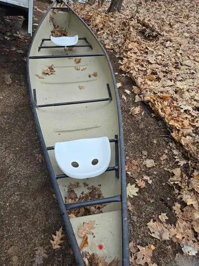 $1500 17 ft Clipper canoe with comfortable tractor seats. Barely used. 3 wooden paddles of different...