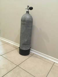Steel "72 cubic foot" type older scuba diving tank air cylinder