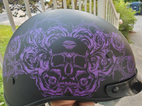 Voss Skull and Roses designed Motorcycle helmet for Sale