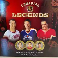 Canadian legends hockey hall of fame medallion set