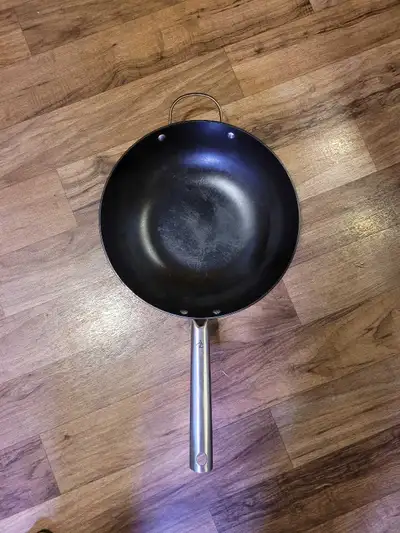 Cast Iron flat bottom wok, View more