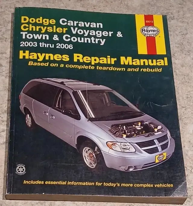 Repair Manual Dodge Caravan 2003-2006 Voyager Chrysler Town&Ctry in Other in Red Deer - Image 2
