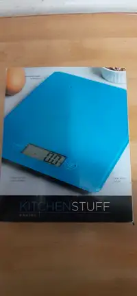 Kitchen Stuff Bakers Glass Digital Kitchen Scale  (Blue) New