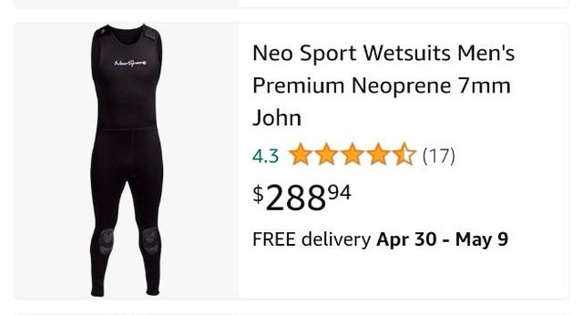 Neo Sport wet suit 7mm men’s medium in Water Sports in Gatineau - Image 2