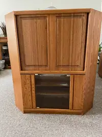 Oak storage cabinet