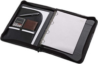 MPB 7-Ring Leather Binder, Folder File Divider with zipper. exce