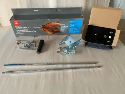 Brand New Spit Rod Rotisserie Kit with Electrical Motor, View more