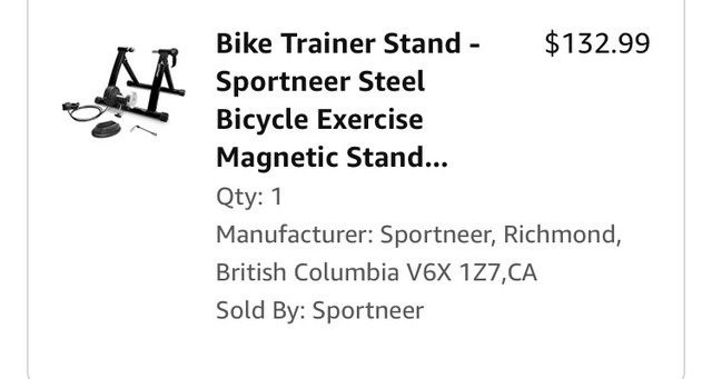 Bike trainer stand BRAND NEW IN BOX in Exercise Equipment in Markham / York Region - Image 2