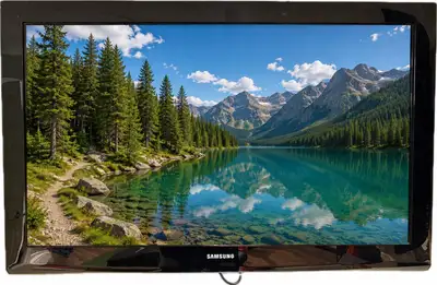 Experience vibrant viewing with this pre-owned Samsung 42-inch plasma television, model PN42B400P3D,...