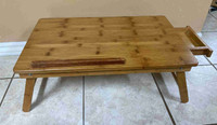 Wooden portable laptop desk