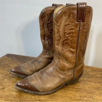 Vintage cowboy leather boots