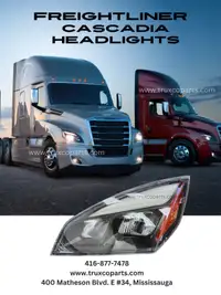 Freightliner Cascadia LED Headlight (2018+)    |  Black