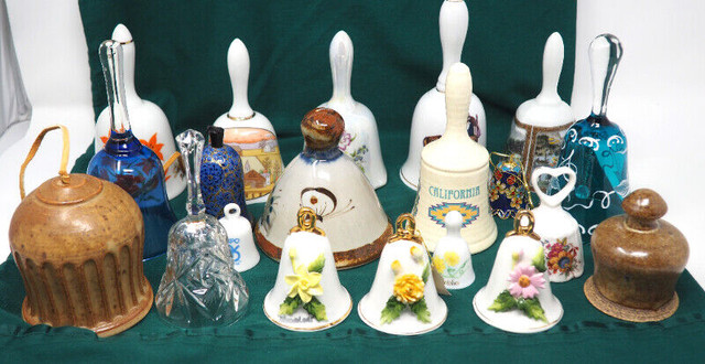 Collection of 20 Ceramic and Glass Bells in Arts & Collectibles in St. Albert