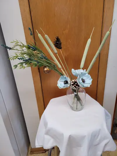 Floral Arrangement In Glass Vase, View more