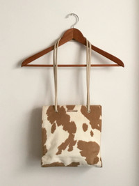 Nine West Cow Print Tote Bag (90s) *GOOD*